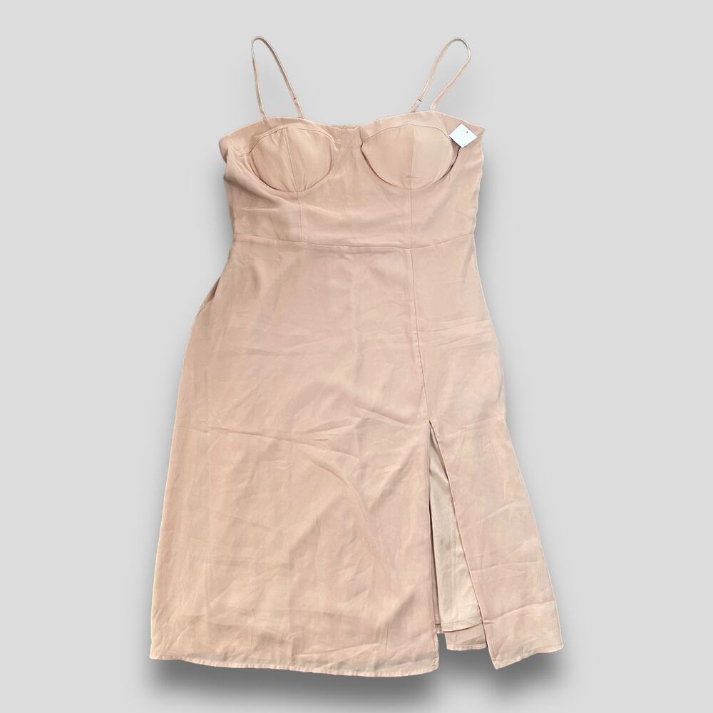 SOCIALITE NWOT SPAGHETTI STRAP Y2K RETRO SEXY PARTY EVENT TAN DRESS SIZE XL